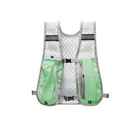 Gilet de course unisexe léger et respirant avec support de téléphone et poches de rangement, sangles de poitrine réglables, sac à dos réfléchissant pour randonnée, cyclisme, marathon, vert clair, One