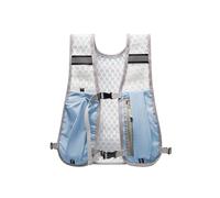 Gilet de course unisexe léger et respirant avec support de téléphone et poches de rangement, sangles de poitrine réglables, sac à dos réfléchissant pour randonnée, cyclisme, marathon, bleu clair, One
