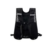 Gilet de course unisexe léger et respirant avec support de téléphone et poches de rangement, sangles de poitrine réglables, sac à dos réfléchissant pour randonnée, cyclisme, marathon, Noir , One Size