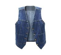 Gilet de cowboy pour fille et cowboy sans manches sans manches gilet épaule en dehors des élèves porter manteau veste d'hiver duvet femme, a, 17-18 ans