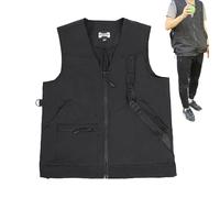 Gilet de Dressage pour Chien et Animal Domestique - Coupe-Vent avec Poches, Fermeture Éclair - Veste Sans Manches pour Pêche d'Été et Voyage