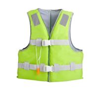 Gilet de flottaison Haute flottabilité VFI, Aide à la flottabilité réglable avec Bandes réfléchissantes for Kayak, plongée avec Tuba et Navigation, Tailles Adultes et Jeunes(Green,XXL)