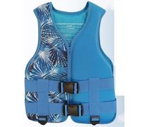 Gilet de Flottaison Haute pour Adulte Gilet de Kayak Réglable avec Aide À la Flottabilité pour Navigation Natation Sports Nautiques Sécurité en Milieu Aquatique(Blue 2,XS20-30KG)