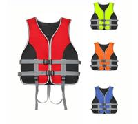 Gilet de Flottaison pour Adulte Gilet de Sauvetage Universel pour Hommes Femmes avec Ceinture Réglable pour Natation Pêche Navigation Surf et Sports Nautiques(Red,XXL)