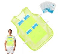 Gilet de glace | Giuch de refroidissement réfléchissant avec des sacs de glace de 8 pièces - gilets frais d'été réglables pour la pêche à vélo, chemise d'emballage pour hommes pour uo