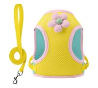 Gilet de harnais pour chiot - Harnais réfléchissant d'entraînement de voyage à pied | Sangles pour animaux de compagnie de dessin animé | Fournitures pour animaux de compagnie respirantes | Pour