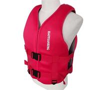 Gilet de Kayak Adulte, Gilet de Sécurité Réglable avec Ceinture Ajustable et Fermeture Éclair, Idéal pour la Navigation, la Natation et Les Sports Nautiques(Red,S)