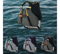 Gilet de Kayak pour Adulte avec Multipoches Veste de Flottaison Ajustable pour Plaisance Natation Sports Nautiques en Plein Air(Yellow)