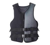 Gilet de Kayak pour Adulte Gilet de Natation Ajustable avec Aide À la Flottabilité pour Voile Pêche Natation Sports Nautiques Sécurité en Milieu Aquatique(Black,Large(135-160lb))