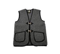 Hollert Gilet de laine Colorado – Mérinos unisexe, anthracite, doux et chaud