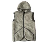 Gilet de Laine Unisexe Tafara Mérinos Capuche Fermeture Éclair Chaud & Douillet