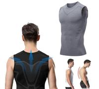 Gilet de Mise en Forme ionique énergétique, Chemise sans Manches de Mise en Forme ionique, redresseur de Soutien de mémoire Musculaire, Gilet de Soutien du Dos correcteur de Posture pour Hommes Gilet