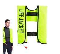 Gilet de Natation Adulte, Gilet Gonflable Automatique pour Piscine, Flotteur Extérieur pour Surf Paddle Rafting et Navigation