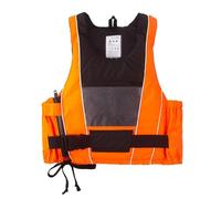 Gilet de Natation Ajustable pour Adulte avec Poche Maille Zippée pour Kajak Navigation Surf et Sports Nautiques(Orange,M)
