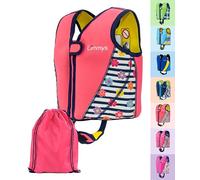 Gilet de Natation Limmys pour Enfants - Aide à la Flottaison Réglable à 8 Panneaux, Certifié CE, Design Primé, Confort en Néoprène Doux, Construction Robuste, Sac de Transport Inclus