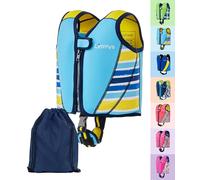 Gilet de Natation Limmys pour Enfants - Aide à la Flottaison Réglable à 8 Panneaux, Certifié CE, Design Primé, Confort en Néoprène Doux, Construction Robuste, Sac de Transport Inclus