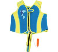 Gilet de natation pour enfants Crochet bleu et aileron de boucle Sangles réglables Néoprène souple Veste de natation pour enfants pour rafting -surf l