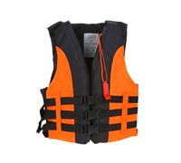 Gilet de natation pour enfants, veste de sécurité pour enfants avec sifflet pour la natation, le bateau, le rafting (orange)