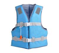 Gilet de natation unisexe réglable pour adulte avec deux boucles de sécurité pour la natation, le kayak, la pêche, la voile, le SUP, bleu, L