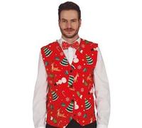 gilet de noël rouge adulte - guirma 41252 Rouge G