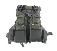 Gilet de pêche à la Mouche Multi - Poches, Nylon léger 645 g, Taille Ajustable - Confort Durable, Flotteur intégré, Polyvalent pour Bateau, pêche en mer et Sports Nautiques
