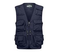 Gilet de Pêche pour Homme - Veste de Loisirs Légère pour Safari, Trekking, Randonnée, Camping - Séchage Rapide - Gilet Fonctionnel pour Pêcheur, Chasseur