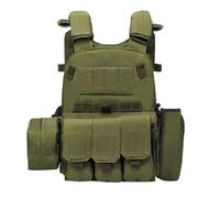 Gilet de pêche pour jeunes - Plusieurs poches de protection réglables - Gilet de sécurité | pour simulation, paintball, entraînement, chasse, cosplay, jeu de rôle, combat