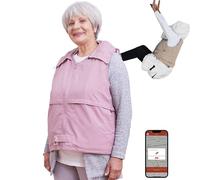 Gilet De Protection pour Personnes âGéEs, Protection IntéGrale à 270°, Activation De L'Airbag en 0,01 Seconde, avec Application pour VéRifier Les Mouvements, Alarme, Aide,Womenpink-3XL