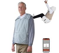 Gilet De Protection pour Personnes âGéEs, Protection IntéGrale à 270°, Activation De L'Airbag en 0,01 Seconde, avec Application pour VéRifier Les Mouvements, Alarme, Aide,Menblue-3XL