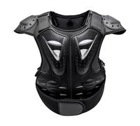 Gilet de Protection Respirant pour la Poitrine et la Colonne vertébrale, certifié CE, pour Enfants, avec Sangles réglables, pour Le Dirt Bike, Le Ski, Le VTT, Le Patinage,Black-M