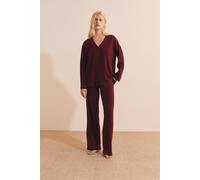 Gilet de pyjama côtelé - Berenice - M - Grenat - Femme - Etam