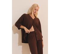 Gilet de pyjama côtelé - Berenice - XS - Roux - Femme - Etam
