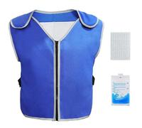 Gilet de refroidissement avec 20 blocs de glace - Gilet glace léger pour hommes et femmes pour le travail en plein air, doublure imperméable haute densité pour un confort refroidissement tout