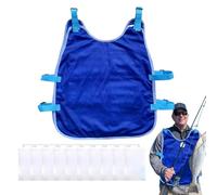 Gilet de refroidissement de glace - Veste glacée | Chemise fraîche par | évaporation de l'eau, prévention des insolations de refroidissement d' pour femmes hommes pêche