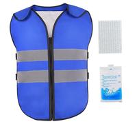 Gilet de refroidissement, gilet de glace réglable et réfléchissant avec 20 blocs glace pour temps chaud, gilets travail pour hommes et femmes pour rester au frais par temps chaud ;1 ;1