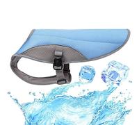 Gilet de refroidissement léger pour chien - Taille moyenne et grande - Pour activités de plein air, randonnée, entraînement, prévenir les coups de chaleur chez les chiens - Bleu - Taille M