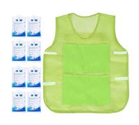 Gilet De Refroidissement Rapide - Vêtements Portables Plus Frais Avec 8 Blocs De Glace | Vêtements Froids Légers Pour Les Travailleurs Pour Les Travailleurs Sports Voyages Travail En Plein Air Père Pa