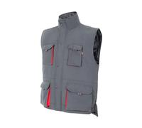 Gilet de sÃ©curitÃ© matelassÃ© multipoches Velilla Gris 3XL
