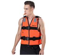 Gilet de Sauvetage adulte ajustable sûr avec siffler pour bateau,surf, voile,pêche,regarder la mer