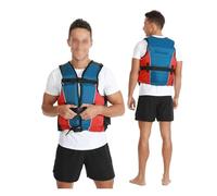 Gilet de sauvetage avec ceinture réglable, gilet de natation flottant pour hommes et femmes, baskets, athlètes (bleu B, taille XXL)