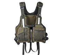 Gilet de Sauvetage avec Mousse Amovible Ajustable et Polyvalent Idéal pour Pêche Kayak Bateau Randonnée et Sports Nautiques(Green 2)