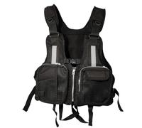 Gilet de Sauvetage avec Mousse Amovible Ajustable et Polyvalent Idéal pour Pêche Kayak Bateau Randonnée et Sports Nautiques(Black)