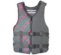 Gilet de sauvetage avec sangle de sécurité réglable, gilet de natation, veste de sécurité pour bateau, pêche, surf (gris, L)