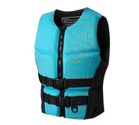 Gilet de Sauvetage avec Sangle D'entrejambe, Gilet de Flottabilité Réglable, Gilet de Natation for la Sécurité des Sports Nautiques, Pêche en Kayak, Le Surf, Le Paddle, Le Rafting(Blue,M)