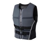 Gilet de Sauvetage avec Sangle D'entrejambe, Gilet de Flottabilité Réglable, Gilet de Natation for la Sécurité des Sports Nautiques, Pêche en Kayak, Le Surf, Le Paddle, Le Rafting(LetterGray,L)