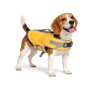 Gilet de Sauvetage Chien - Flamingo Swimmy Jaune - M A:32,5 cm B:43,5-54 cm C:58-69 cm - Polyester - Mousse EPE - réglable - Bandes réfléchissantes - Anneau pour Laisse