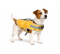 Gilet de Sauvetage Chien - Flamingo Swimmy Jaune - S A:26,5 cm B:38-41 cm C:50-58 cm - Polyester - Mousse EPE - réglable - Bandes réfléchissantes - Anneau pour Laisse