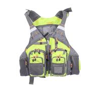Gilet de Sauvetage de Pêche avec Poches et Sangles Réglables, Gilet de Natation Flottant pour la Pêche en Kayak, la Navigation de Plaisance et Les Sports Nautiques(Gerrn1)
