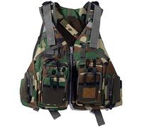 Gilet de sauvetage de pêche pour adultes, gilet de sauvetage multifonction pour kayak pour adultes, gilet de sauvetage pour kayak, surf, bateau à pagaie, camouflage