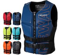 Gilet de Sauvetage en Néoprène pour Adulte, Veste de Flottaison Ajustable avec Ajustement Sûr pour Kayak Plongée Snorkeling Planche À Pagaie Pêche Sports Nautiques(Darkblue,M58-65kg)